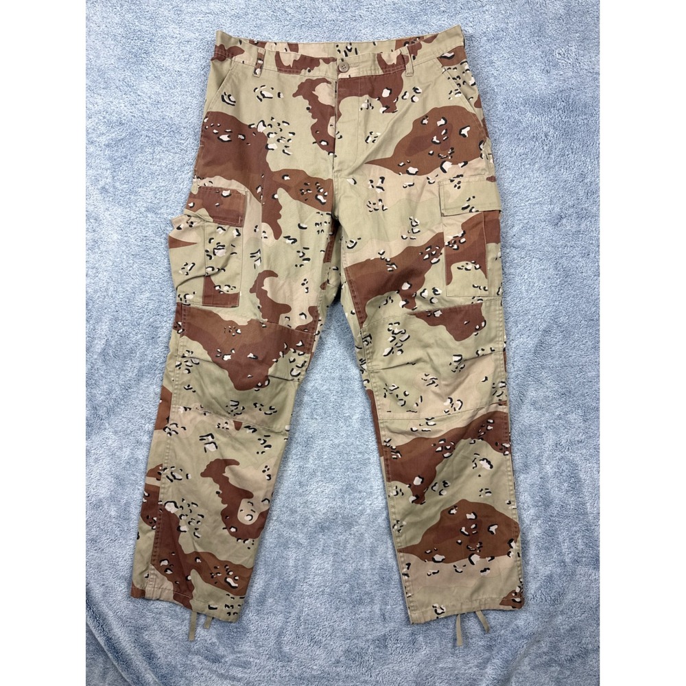 Rothco Mens Large Regular Tan Camo Cargo Pants Ultra Force BDU Desert Camouflage